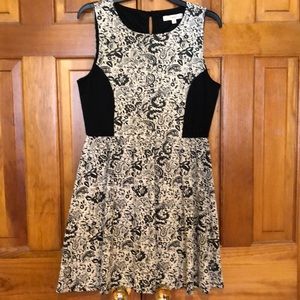 Black and gold juniors dress